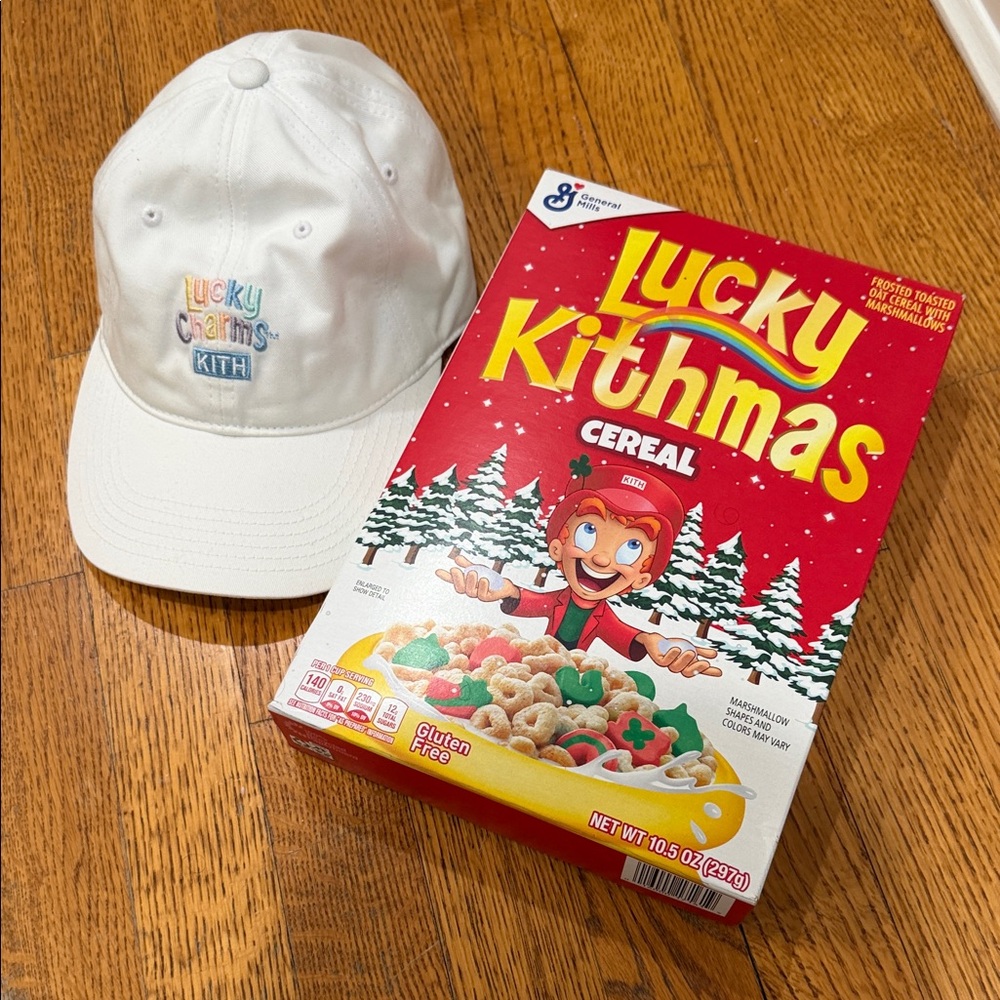 Kith x Lucky Charms white Cap with Multicolor Logo + FREE Cereal Box